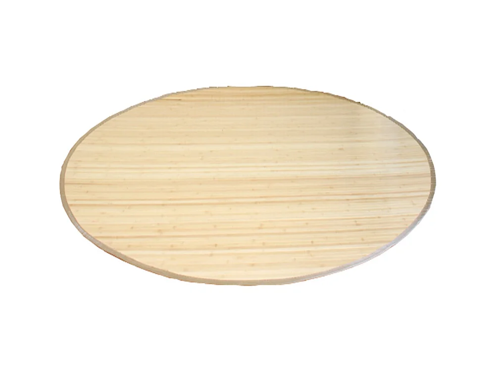 Teppich 120 cm Hell Natur Bambus