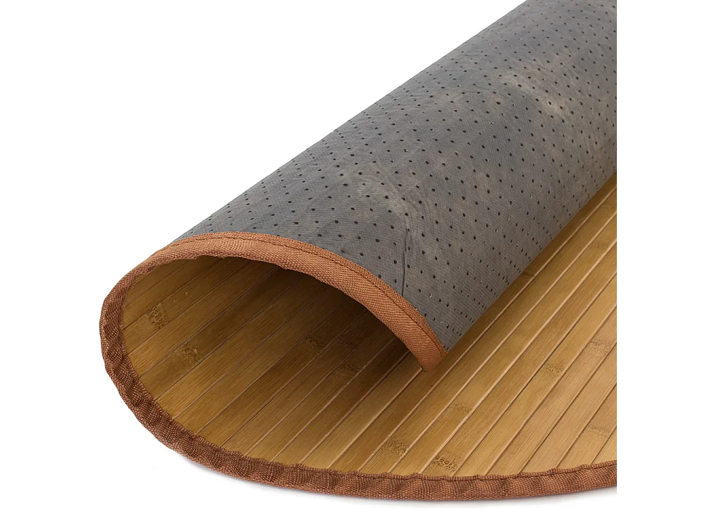 Tapis 180 cm bambou marron