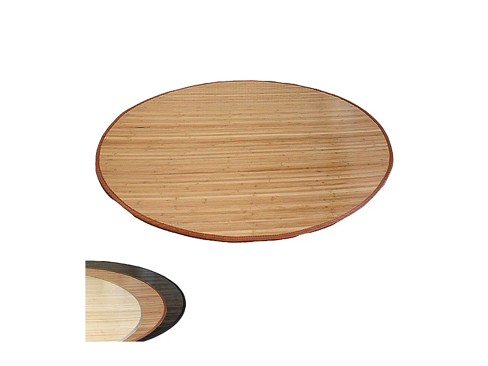 Teppich 120 cm Braun Bambus Teppich