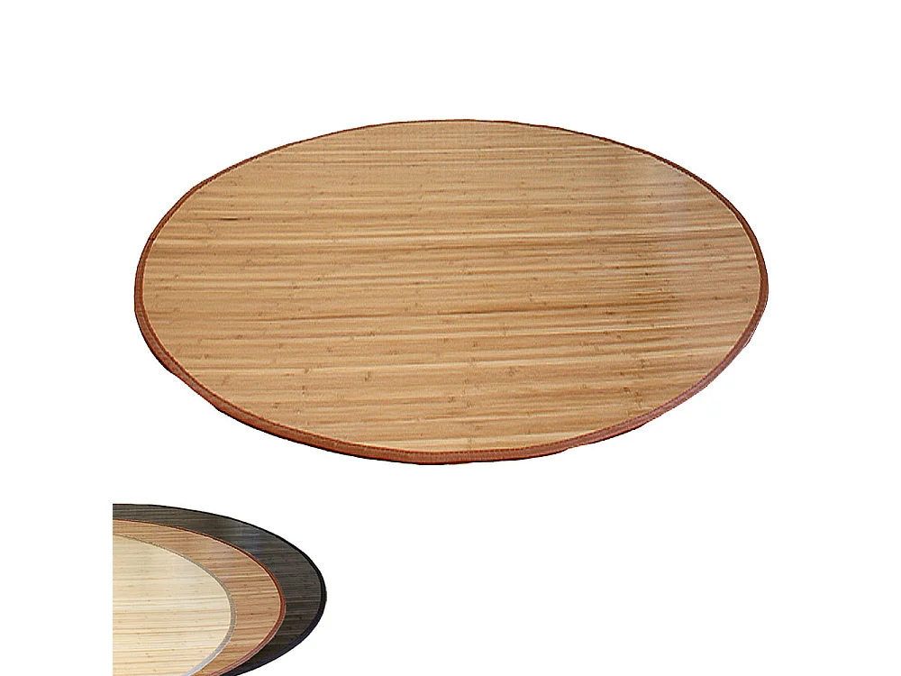 Alfombra de bambú marrón, 120 cm
