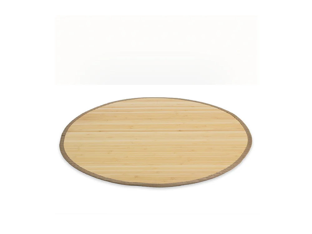 Teppich 90 cm helles natürliches Bambus