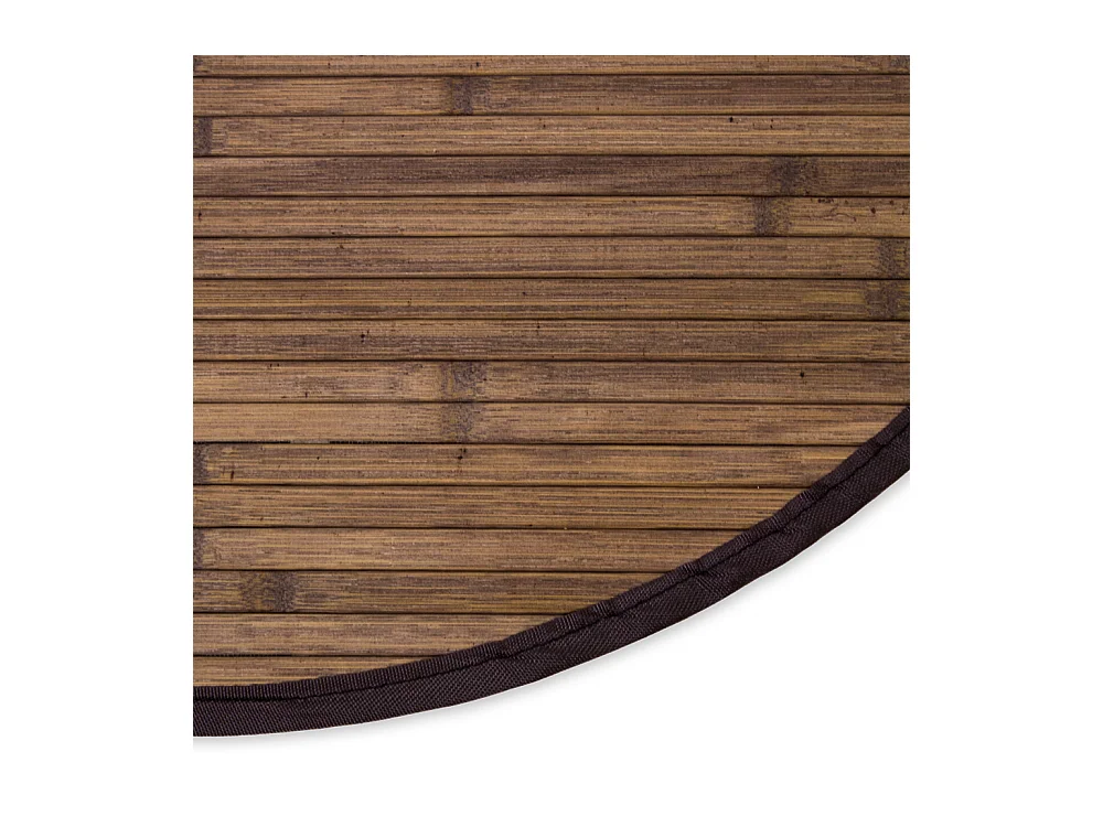 Teppich 180 cm dunkelbraun Bambus