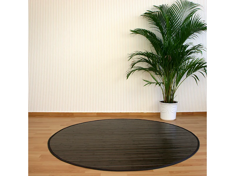 Tappeto 180 cm bambù marrone scuro