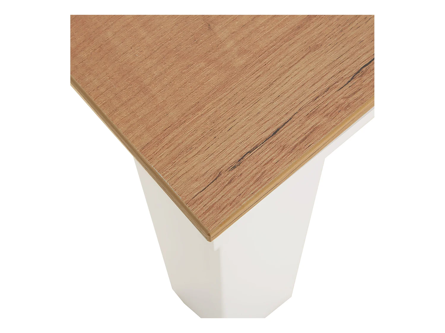 Tavolo da pranzo 90x73x60 cm, rovere bianco, velluto crema