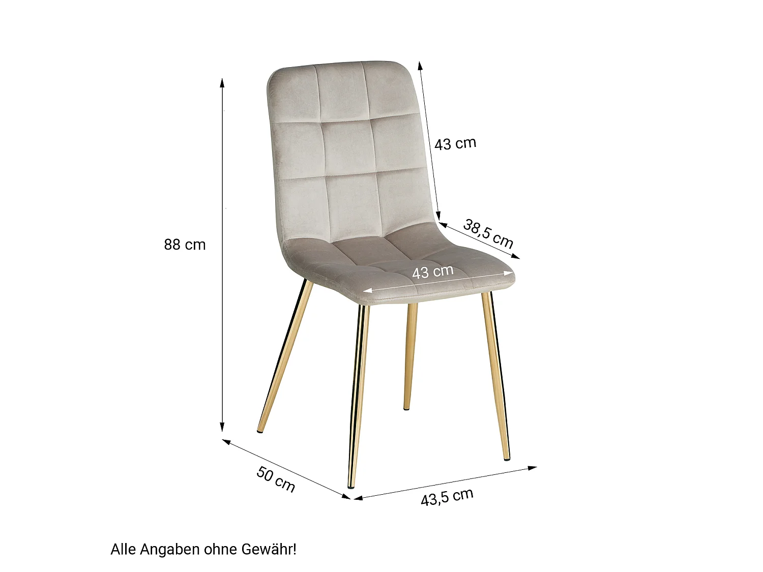 Spisebord og stole sæt, Home, 90x60x73 cm, Hvid, Creme, Brun, Guld