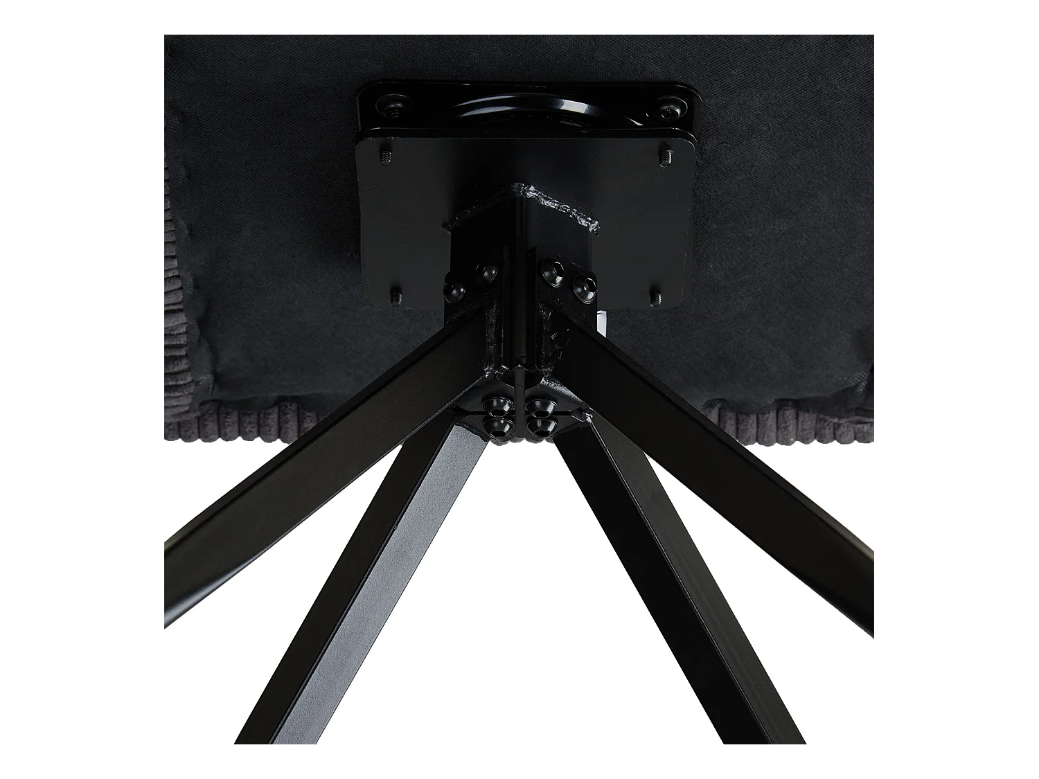 Esstisch 160x90x76 cm weiß mit 4 grauen Stühlen