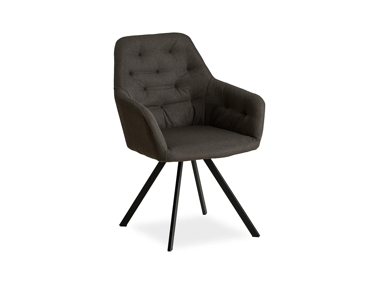 Table à manger 80x80x75 cm blanche avec 2 chaises anthracite