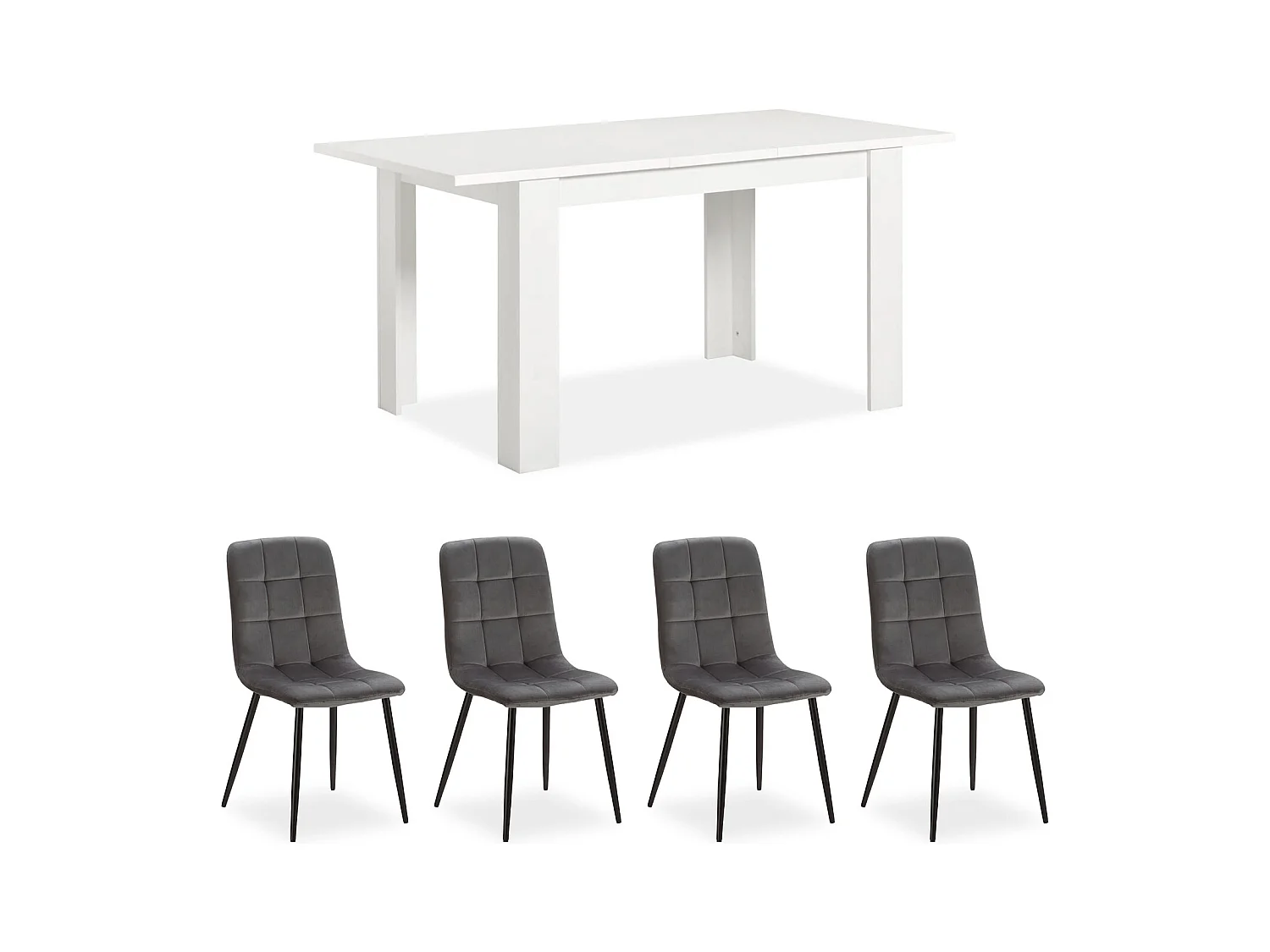 Esstisch 120x80x75 cm weiß Esstisch für Esszimmer