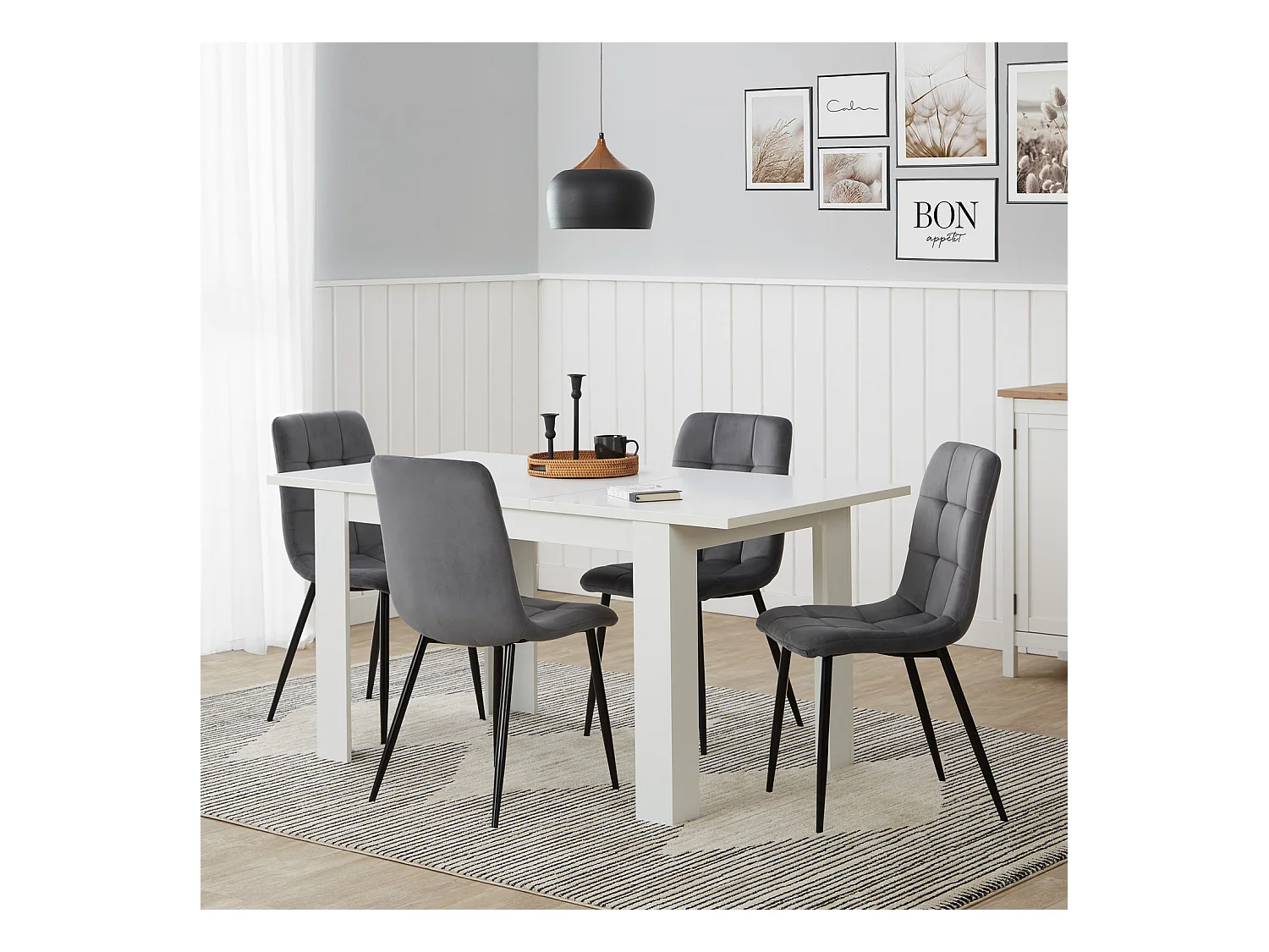 Esstisch 120x80x75 cm weiß Esstisch für Esszimmer