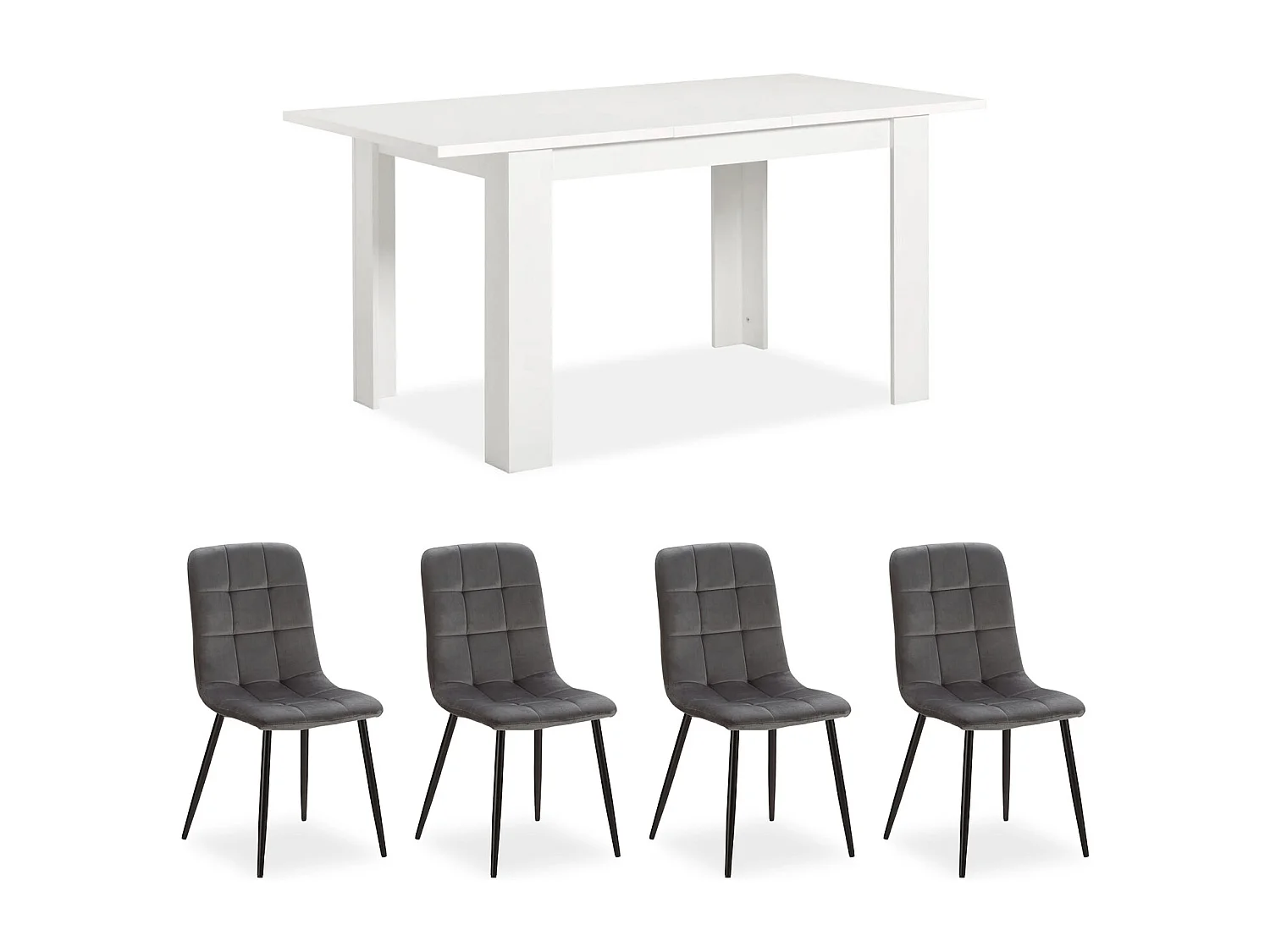 Mesa de comedor 120x80x75 cm blanca Mesa para comedor