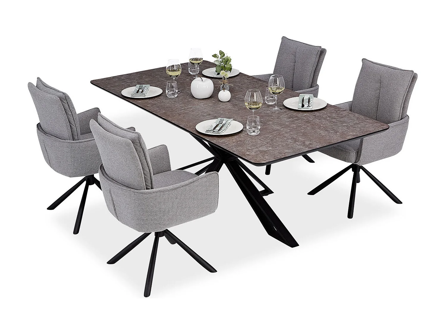 Stół jadalniany 200x100 cm brązowy w stylu industrialnym