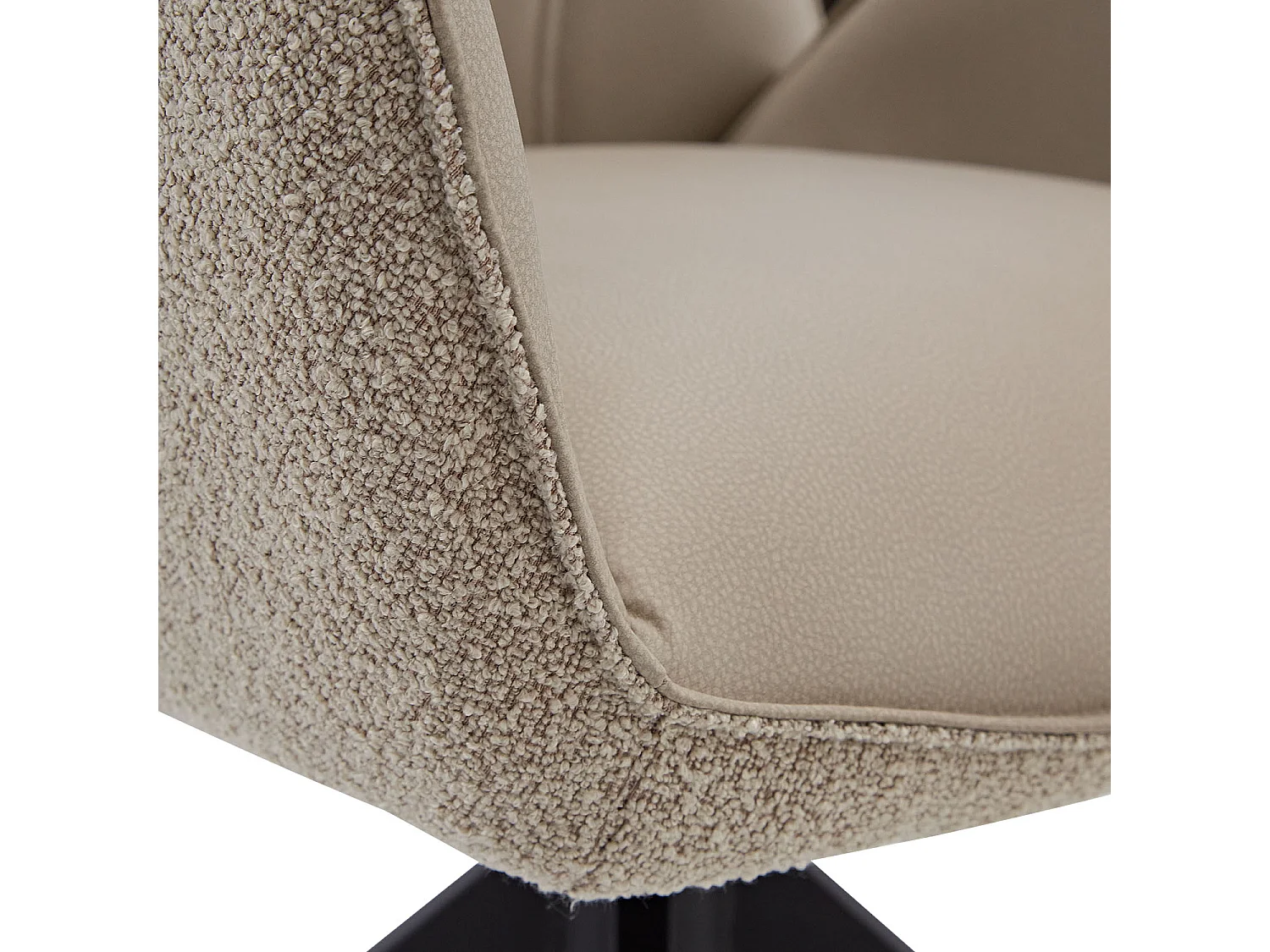 Table à Manger 200x100 cm Marron Noir Look Industriel avec 4 Chaises Beige