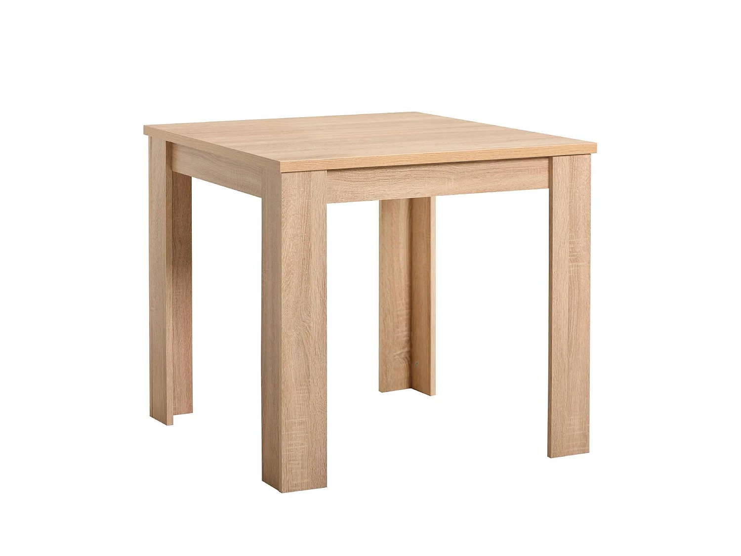Mesa de comedor 80x80x75 cm roble natural gris