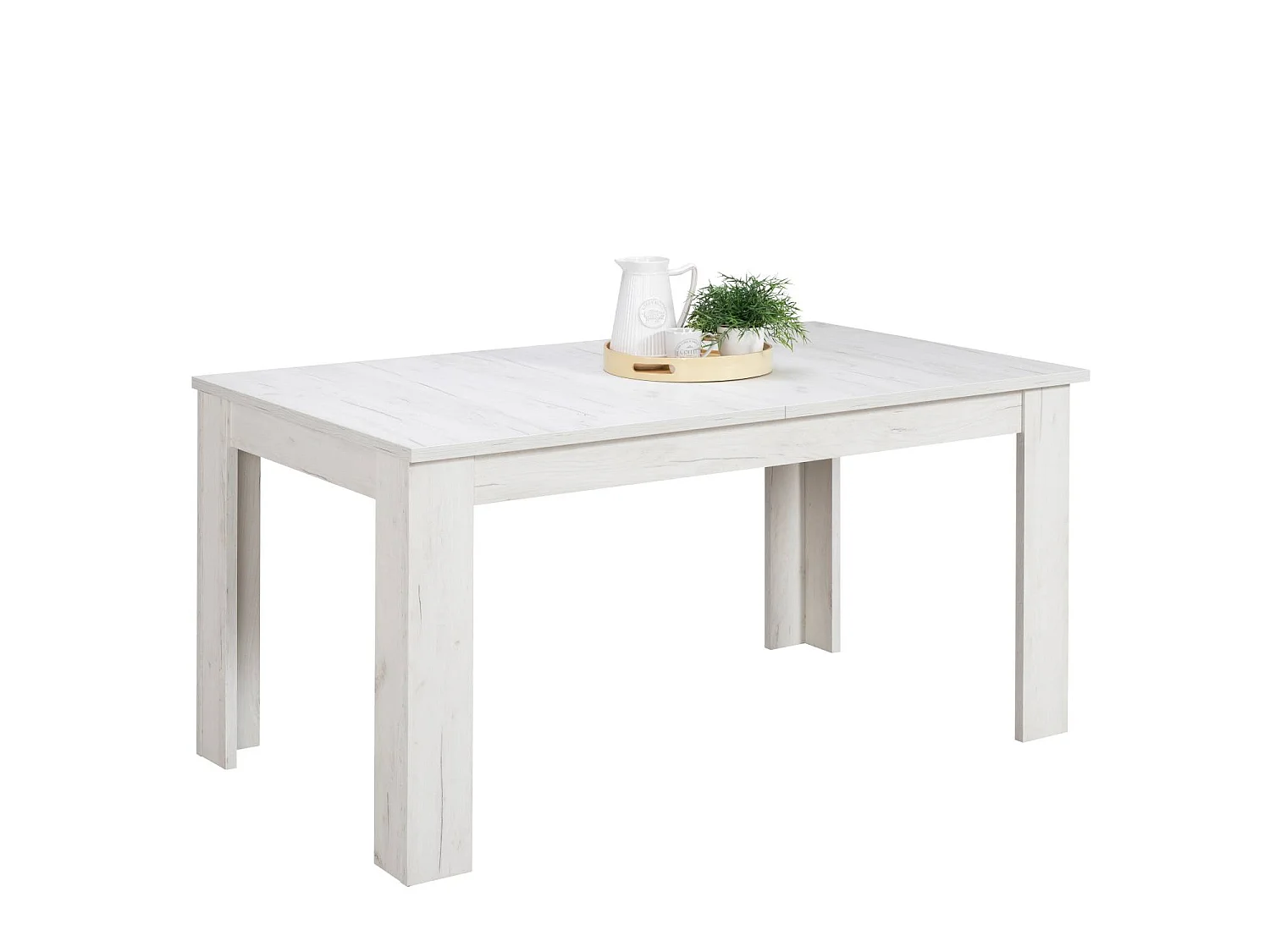 Dining table set 160x90 cm Grey White