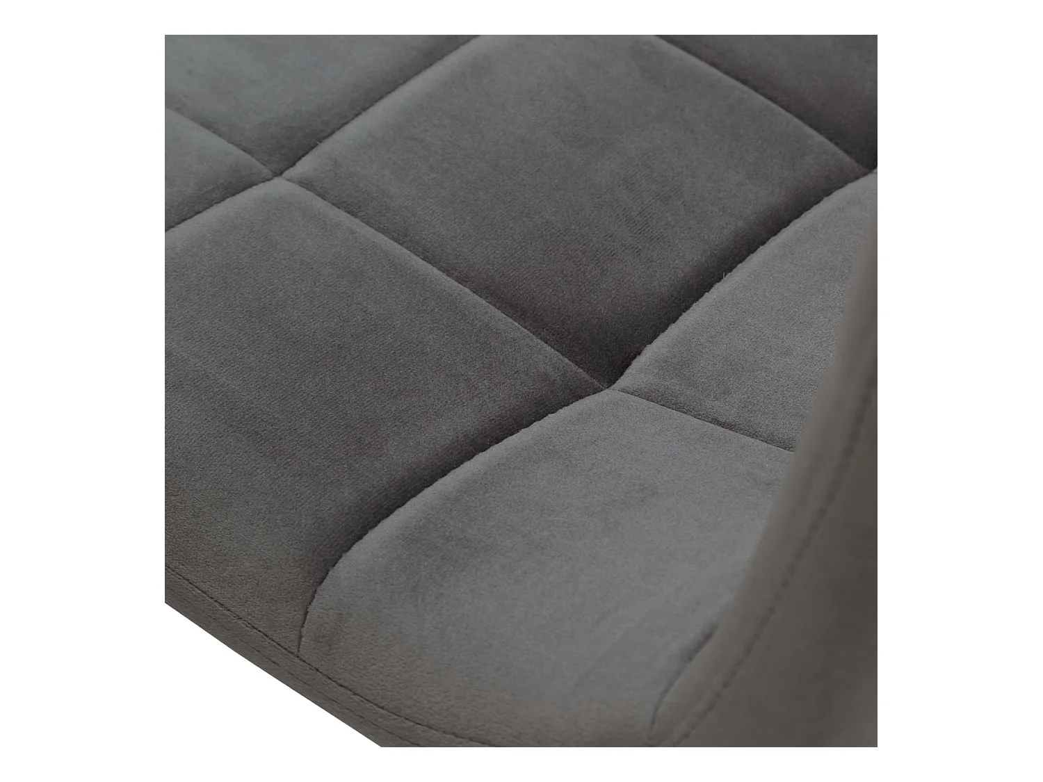 Table à manger 80x80x75 cm blanche avec 2 chaises en velours gris
