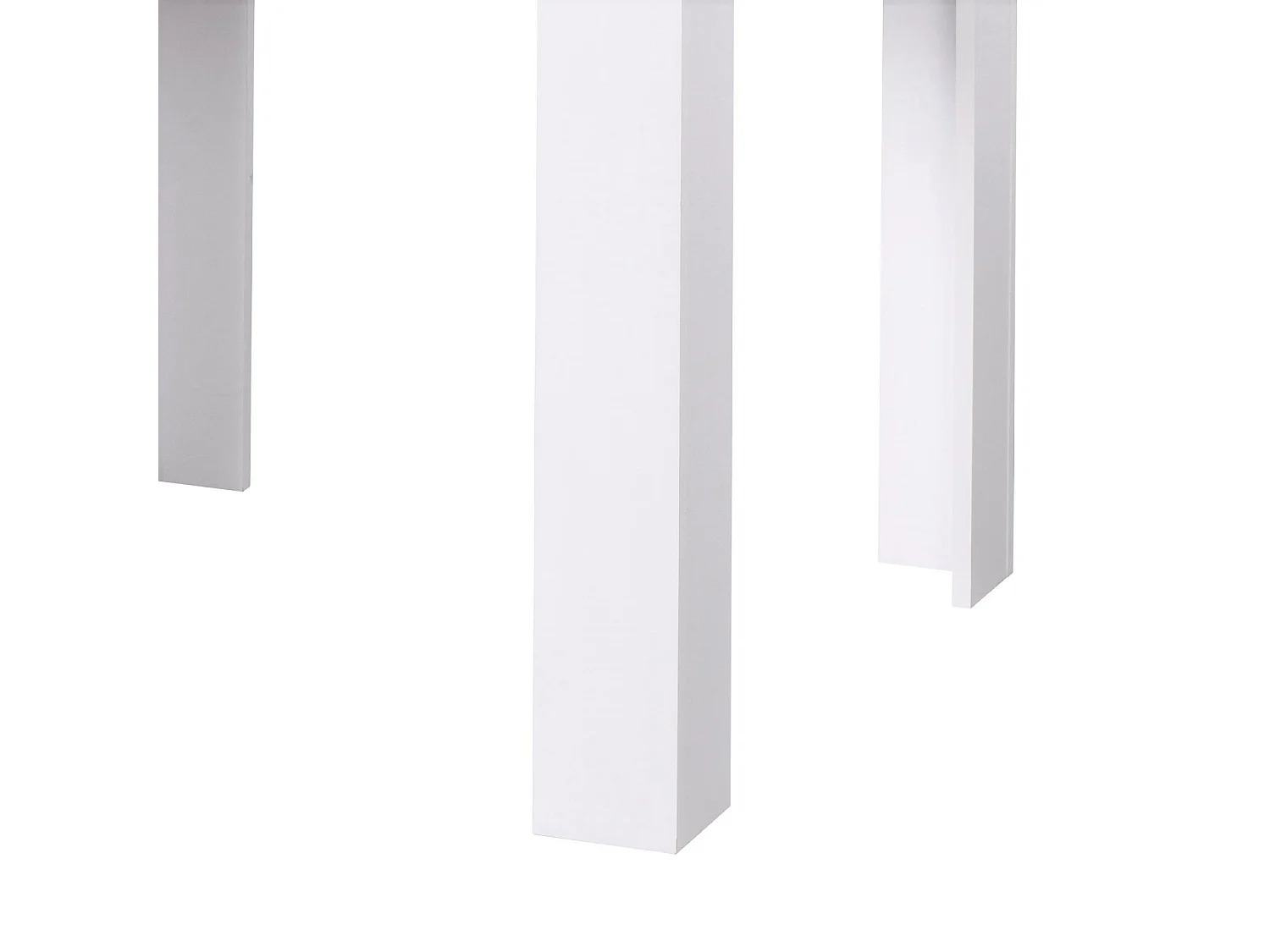 Eettafel 80x80x75 cm wit met 2 grijze fluwelen ei-stoelen