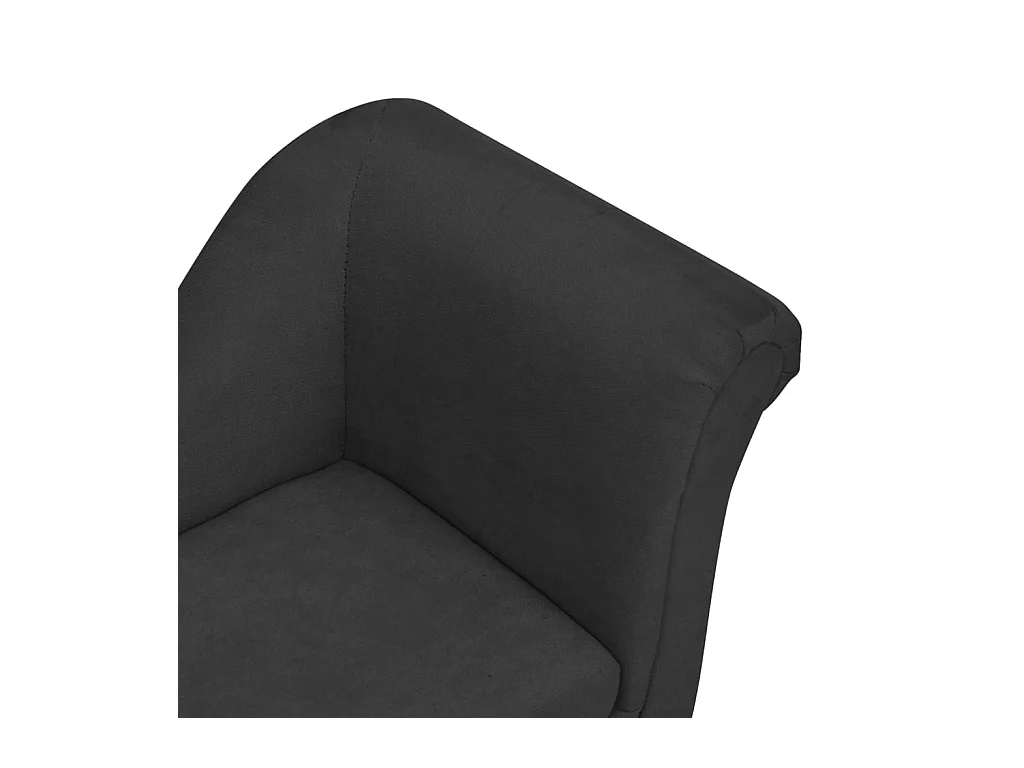 Le Havre  Canapé pour cen avec oreiller Noir 83x44x44 cm Peluche