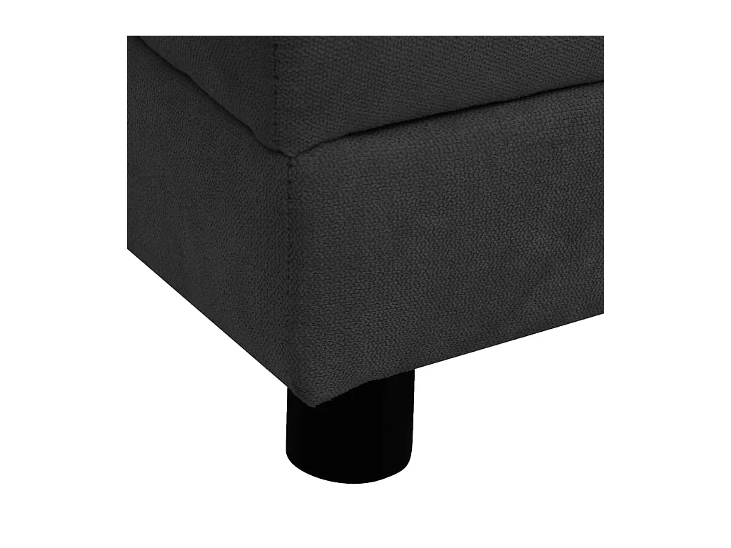 Le Havre  Canapé pour cen avec oreiller Noir 83x44x44 cm Peluche