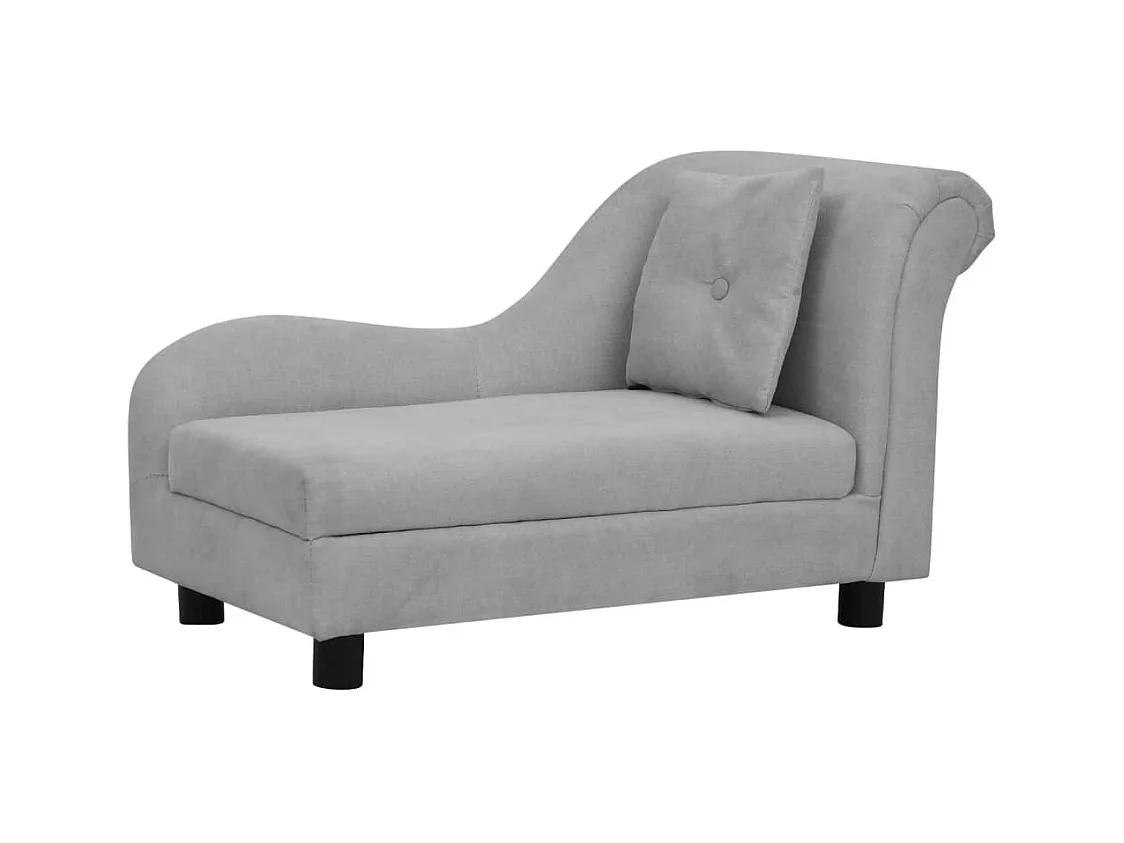 Le Havre  Canapé pour cen avec oreiller Gris 83x44x44 cm Peluche