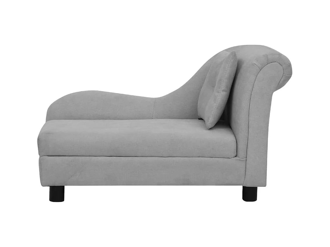 Le Havre  Canapé pour cen avec oreiller Gris 83x44x44 cm Peluche