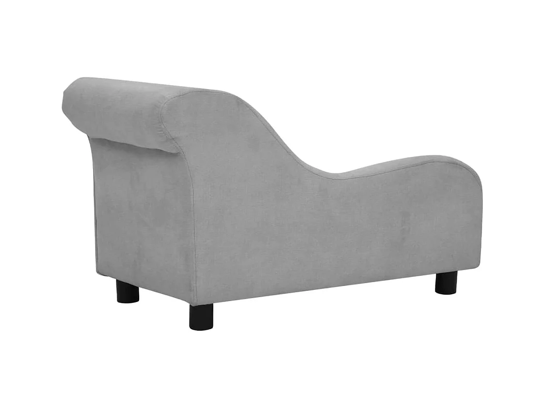 Le Havre  Canapé pour cen avec oreiller Gris 83x44x44 cm Peluche