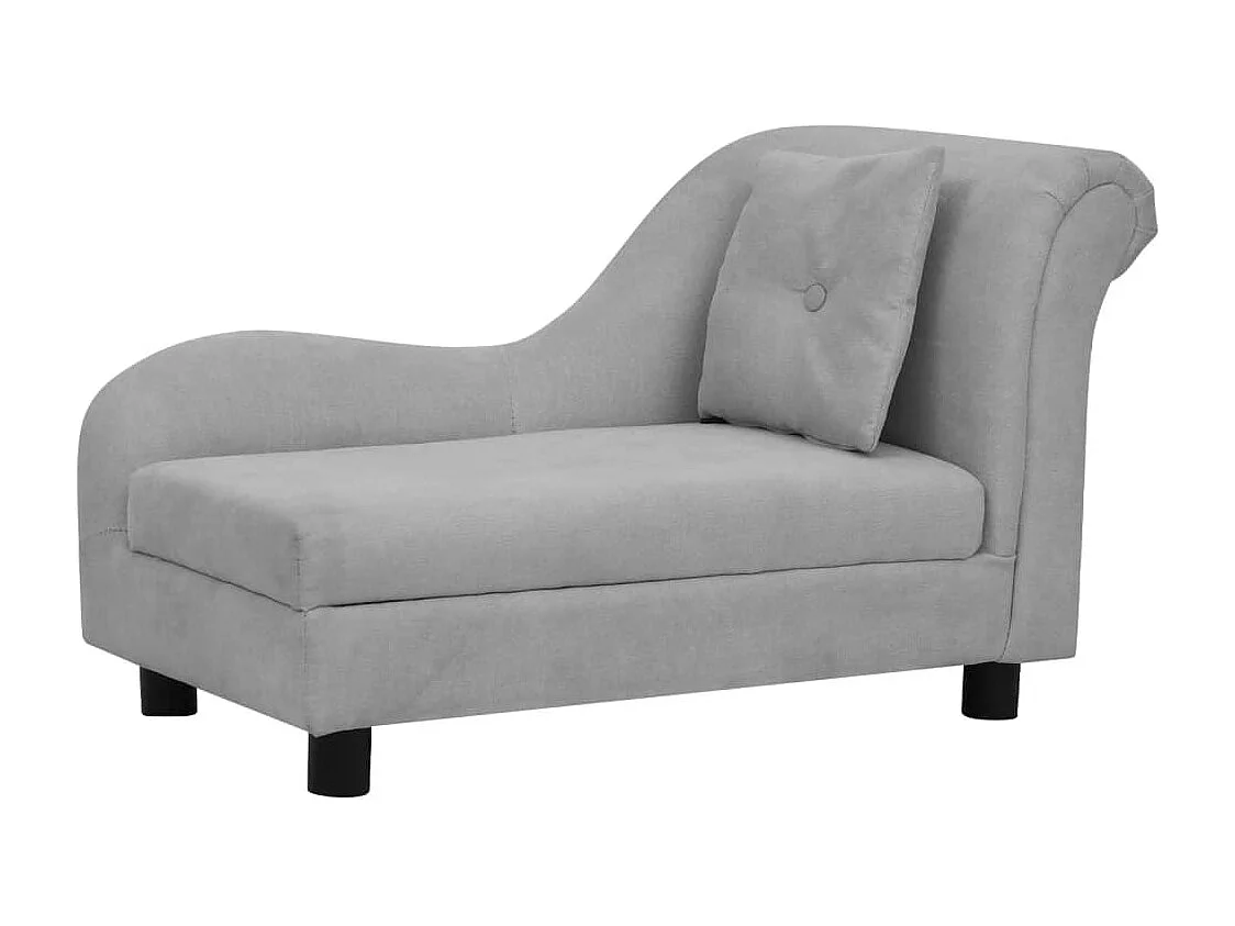 Le Havre  Canapé pour cen avec oreiller Gris 83x44x44 cm Peluche