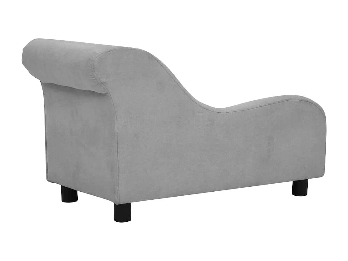 Le Havre  Canapé pour cen avec oreiller Gris 83x44x44 cm Peluche