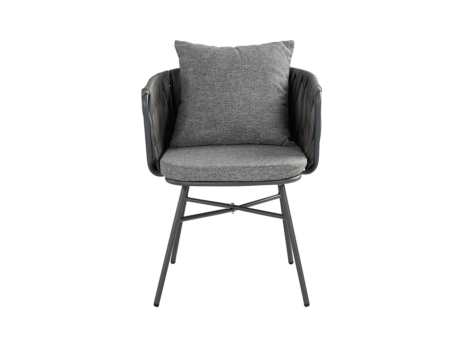 Ensemble de mobilier de jardin gris 59x70,5x61 cm 49x44,5 cm