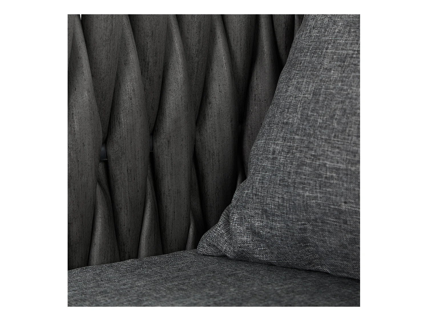 Ensemble de mobilier de jardin gris 59x70,5x61 cm 49x44,5 cm