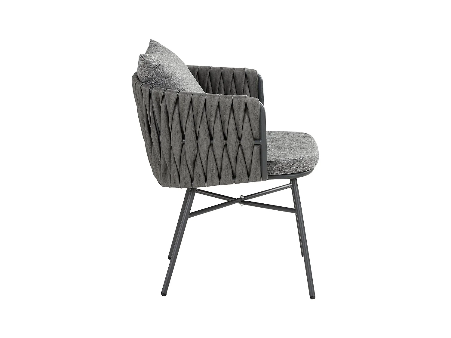 Ensemble de mobilier de jardin gris 59x70,5x61 cm 49x44,5 cm