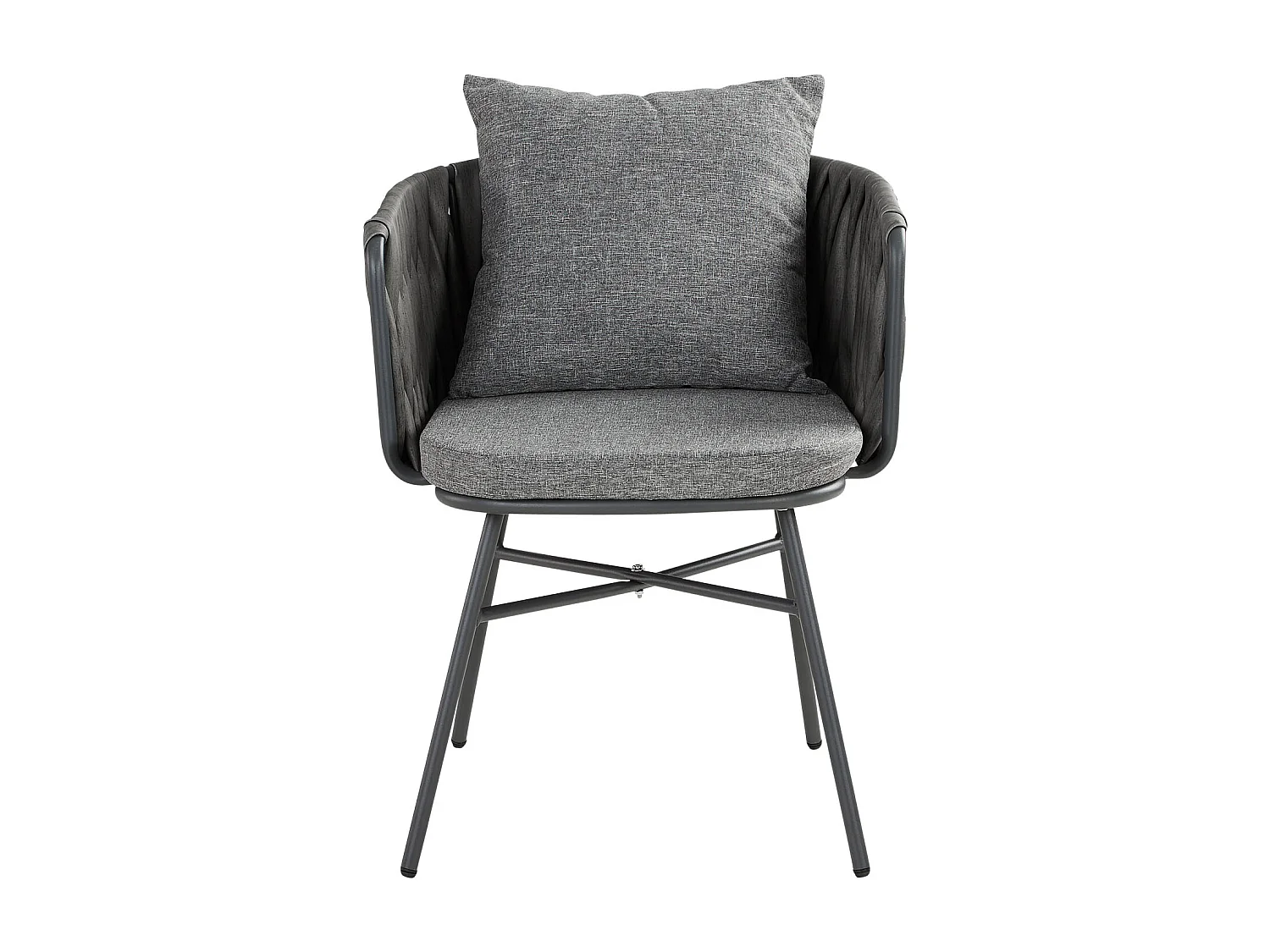 Gartenmöbel-Set grau 59x70,5x61 cm 49x44,5 cm