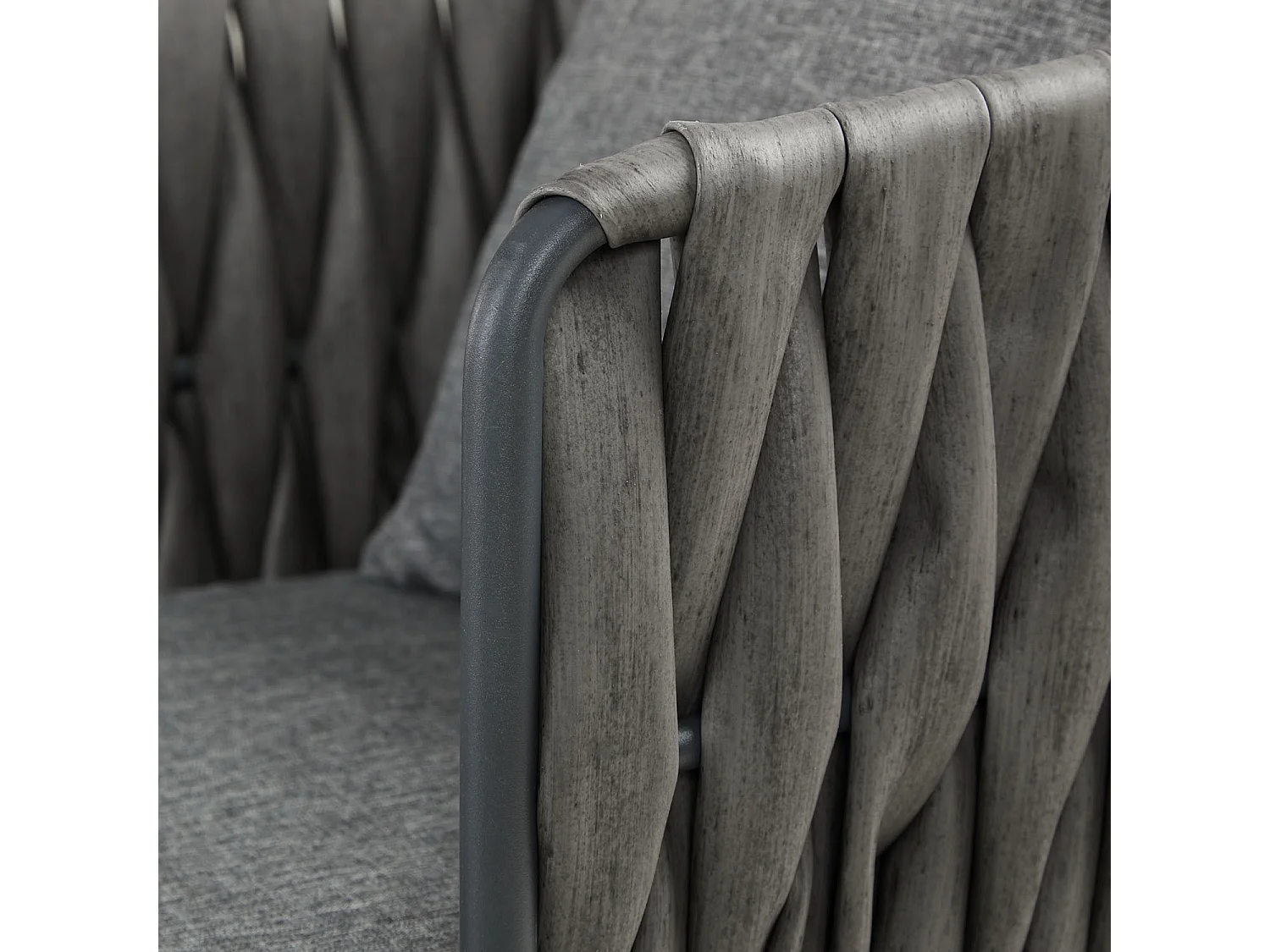 Gartenmöbel-Set grau 59x70,5x61 cm 49x44,5 cm