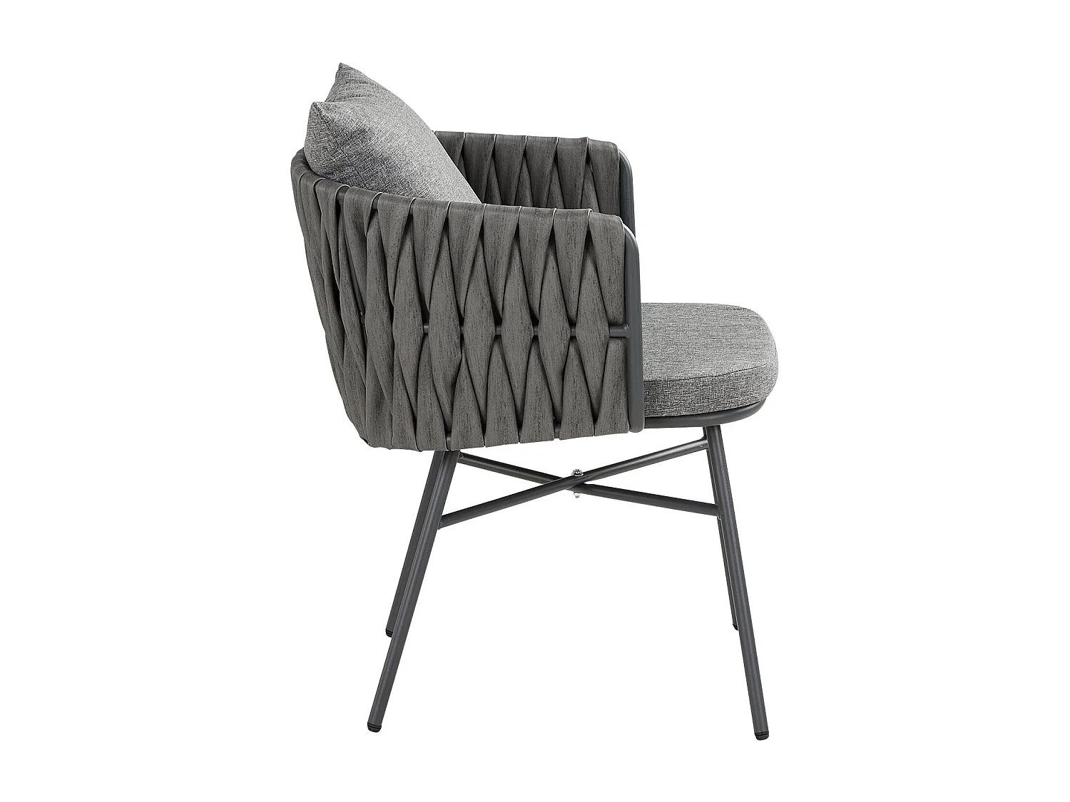 Gartenmöbel-Set grau 59x70,5x61 cm 49x44,5 cm