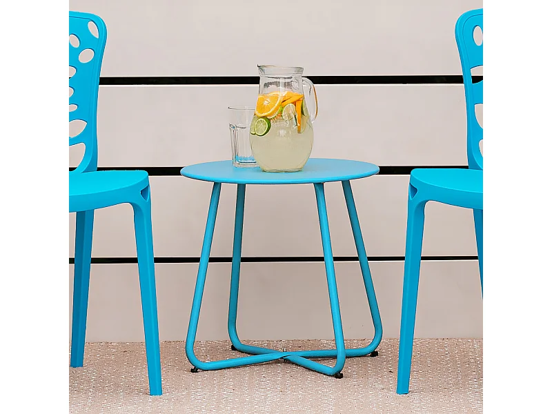 Mesa lateral 44,5x44,5x44,5 cm azul