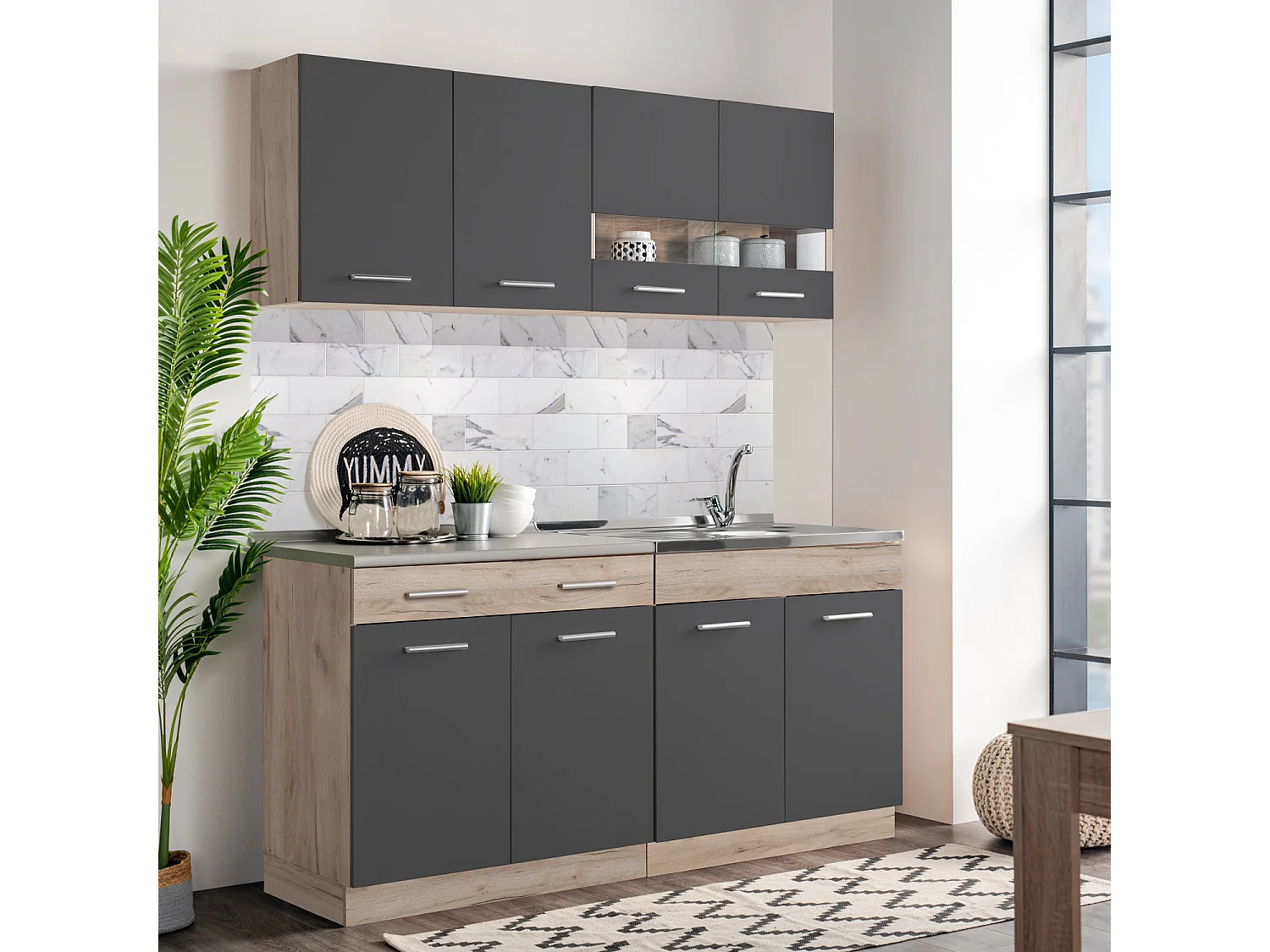 Armoire de Cuisine 80x84x60 cm Gris