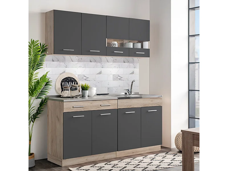 Armoire de Cuisine 80x84x60 cm Gris