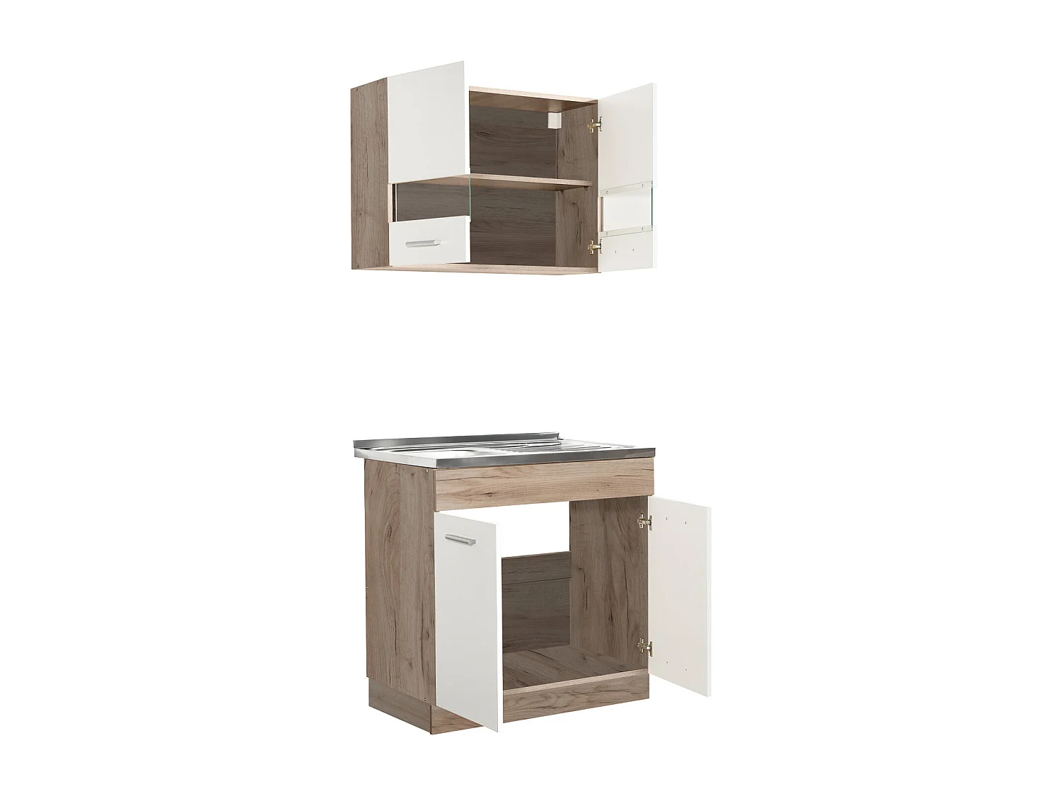 Küchenschrank 80x81x51,5 cm weiß modern