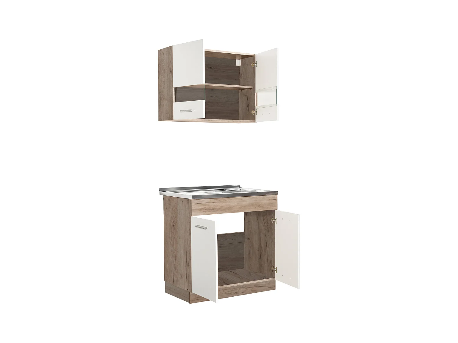 Unité de cuisine 80x81x51,5 cm blanc moderne