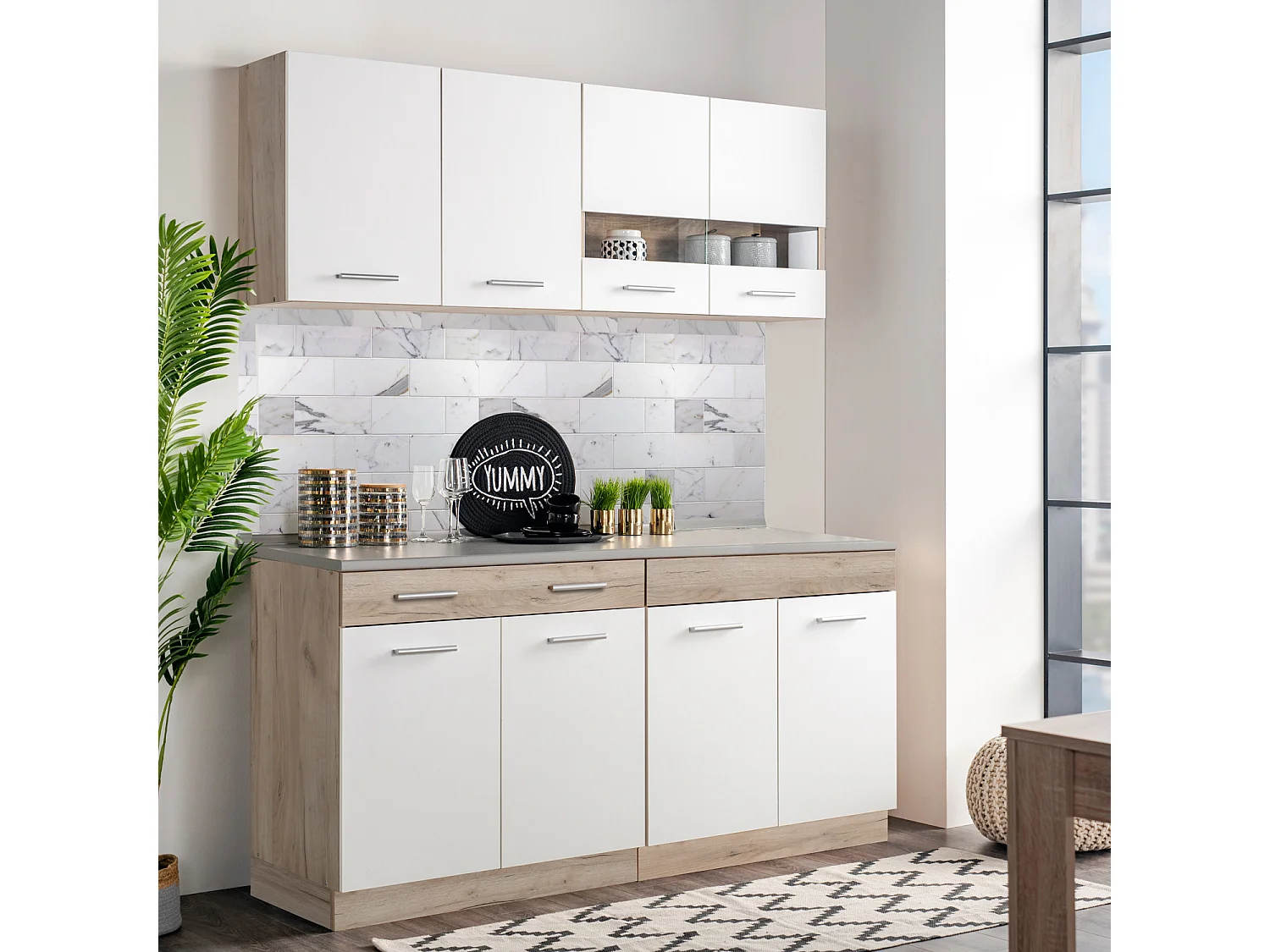 Armoire de cuisine 80x84x60 cm blanc