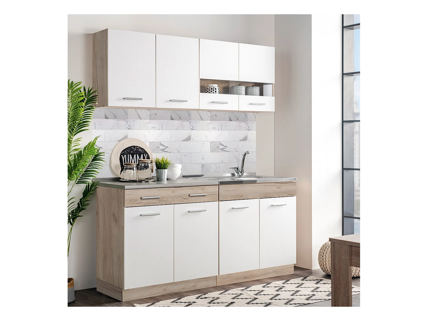 Armoire de cuisine 80x84x60 cm blanc