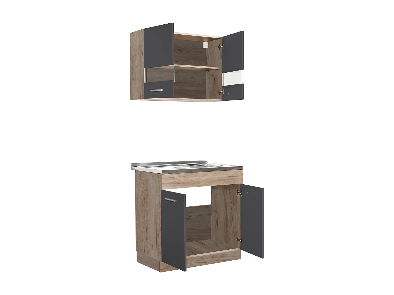 Küchenschrank 80x81x51,5 cm grau