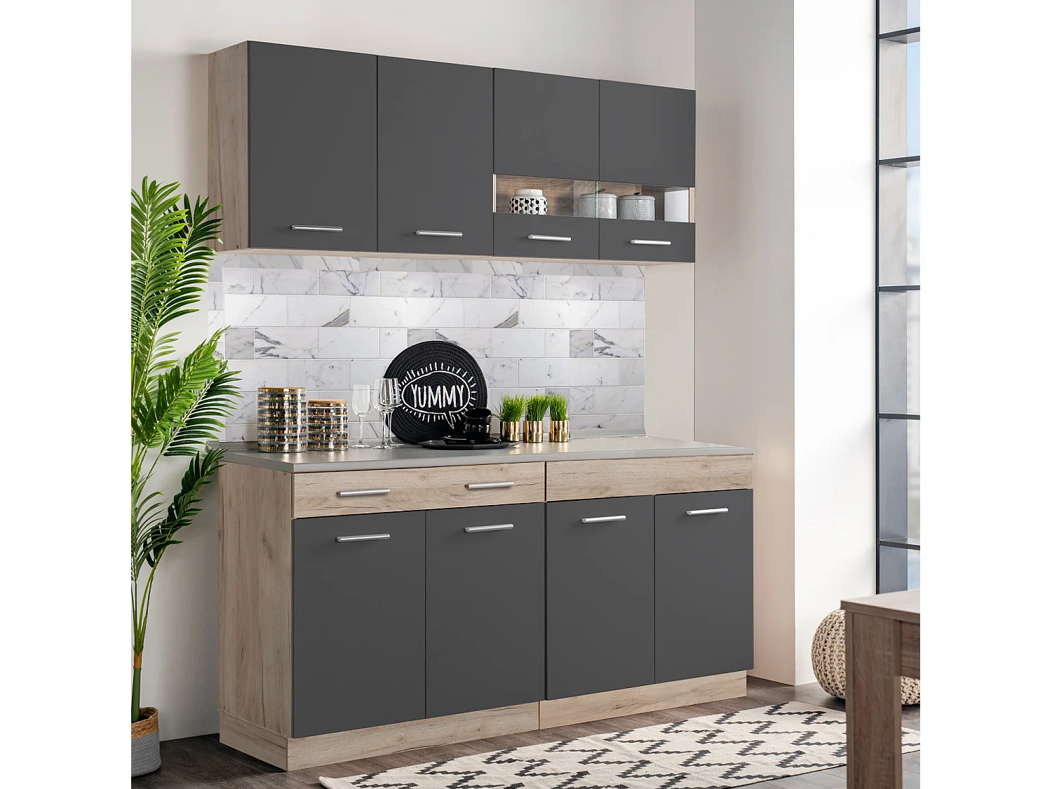 Küchenschrank 80x81x51,5 cm grau