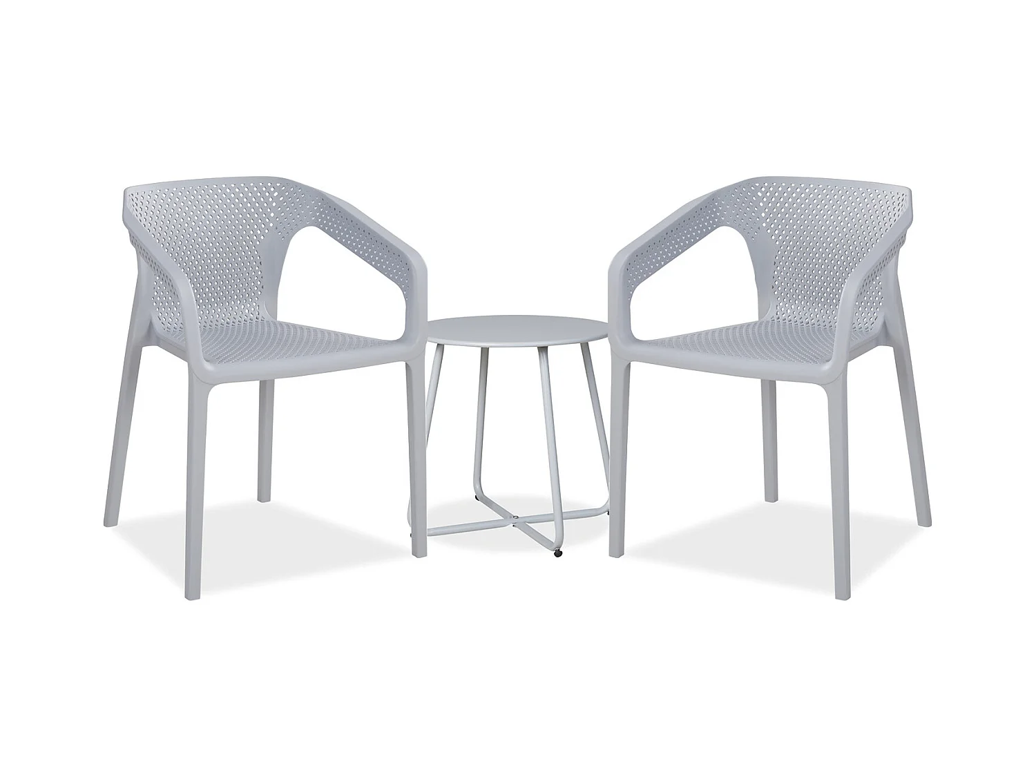 Ensemble de mobilier de jardin gris 55x74,5x54 cm 44,5x44,5 cm