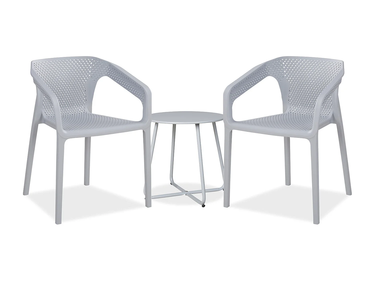 Gartenmöbelset grau 55x74,5x54 cm 44,5x44,5 cm