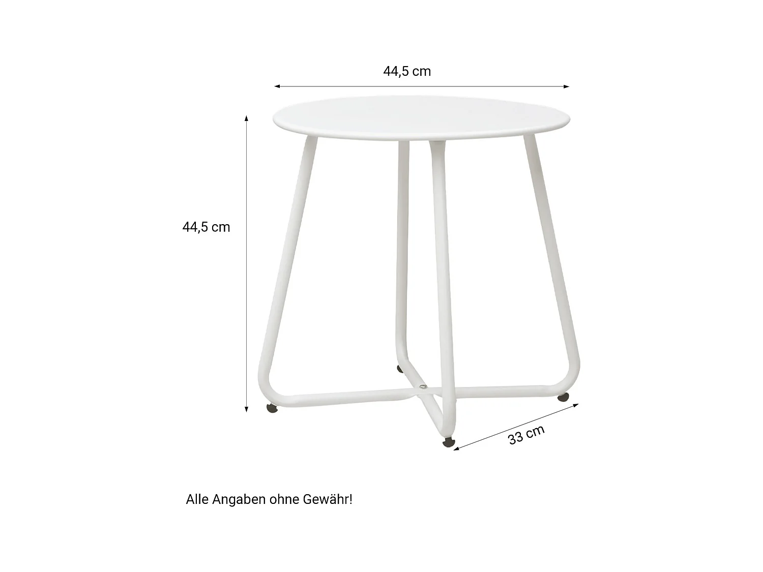 Table basse 44.5x44.5x44.5 cm blanche