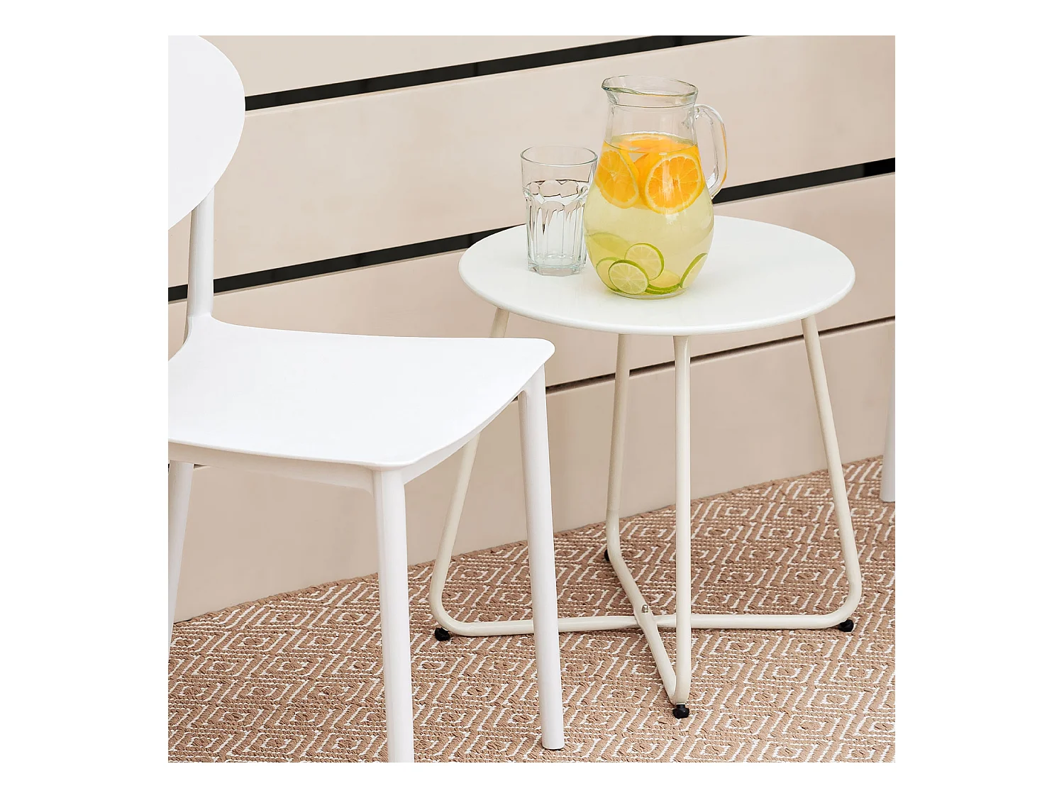 Table basse 44.5x44.5x44.5 cm blanche