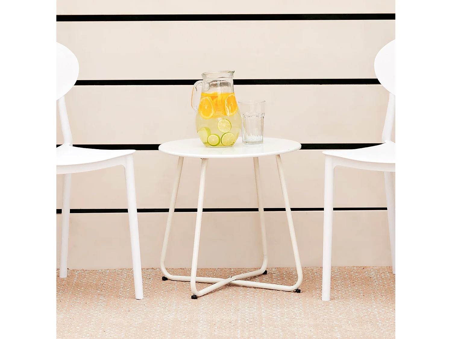 Table basse 44.5x44.5x44.5 cm blanche