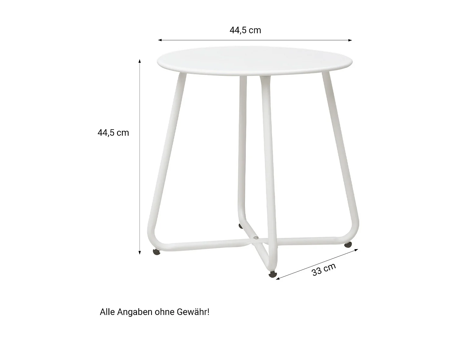 Table basse 44.5x44.5x44.5 cm blanche