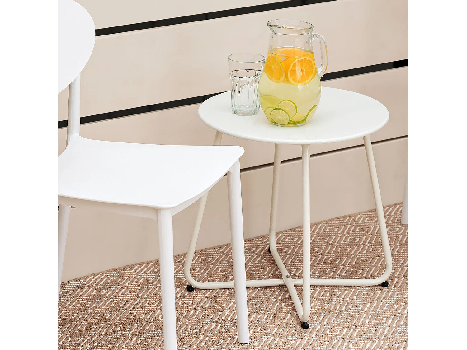 Table basse 44.5x44.5x44.5 cm blanche