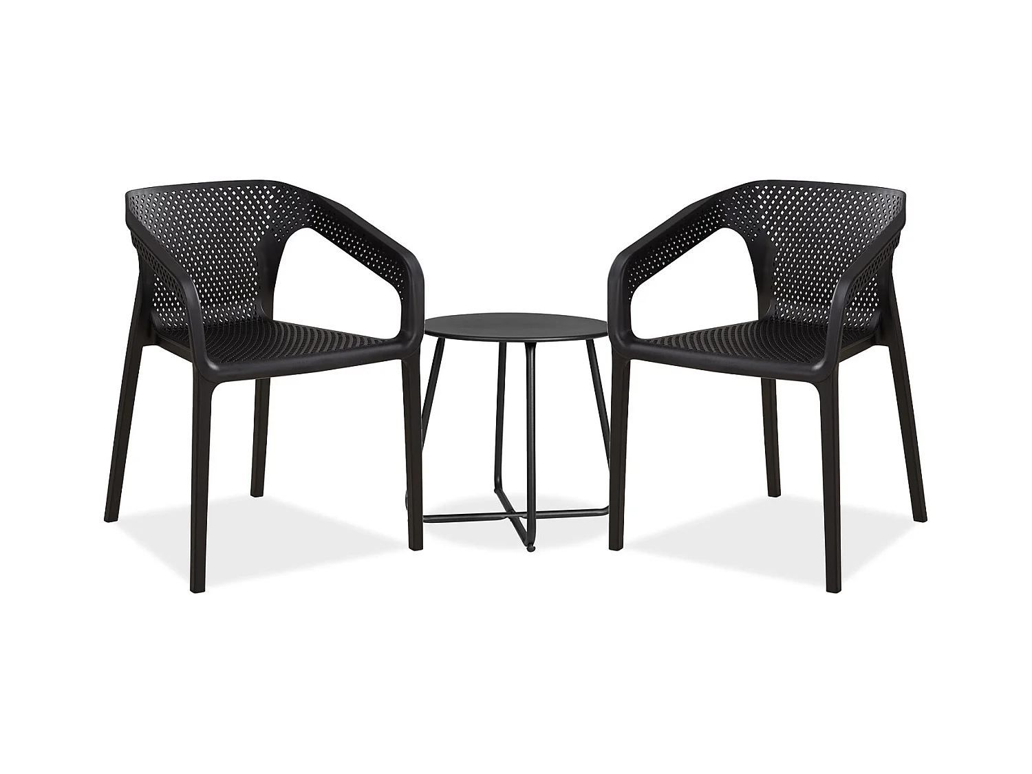 Ensemble de meubles de jardin 55x74.5x54 cm Noir